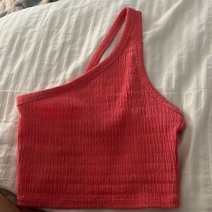 american eagle one shoulder crop top